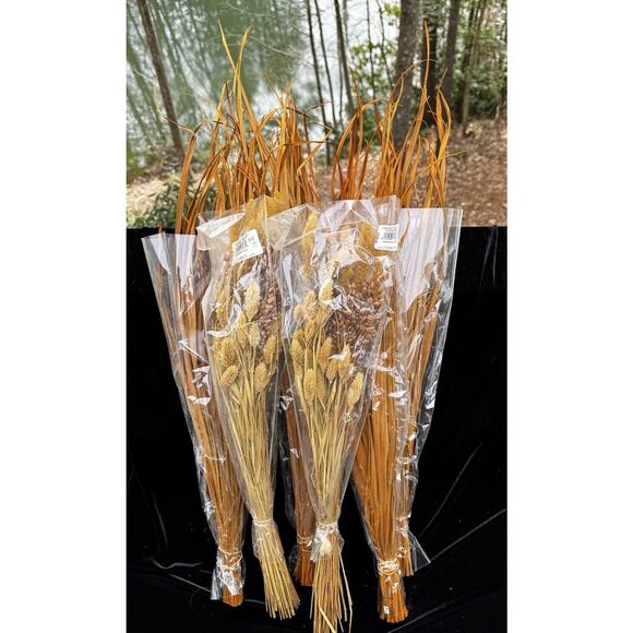 6 Large Bundles Of Fall Harvest Halloween Artificial Flower Floral Filler Design - Picture 2 of 12